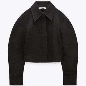 ZARA CROPPED SHIRT JACKET NEW